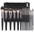 15PCS professional makeup brush set with cosmetic storage bag