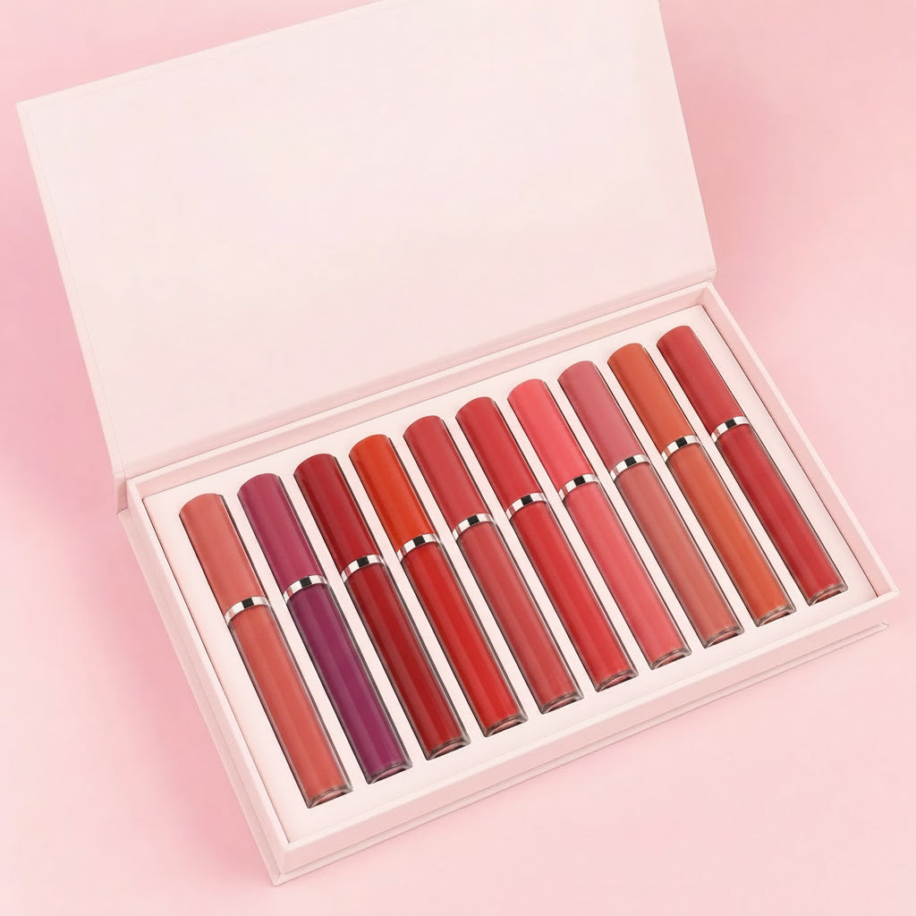 Glowrify Beauty Women's Non-Stick Matte Lipstick 10 Piece Collection