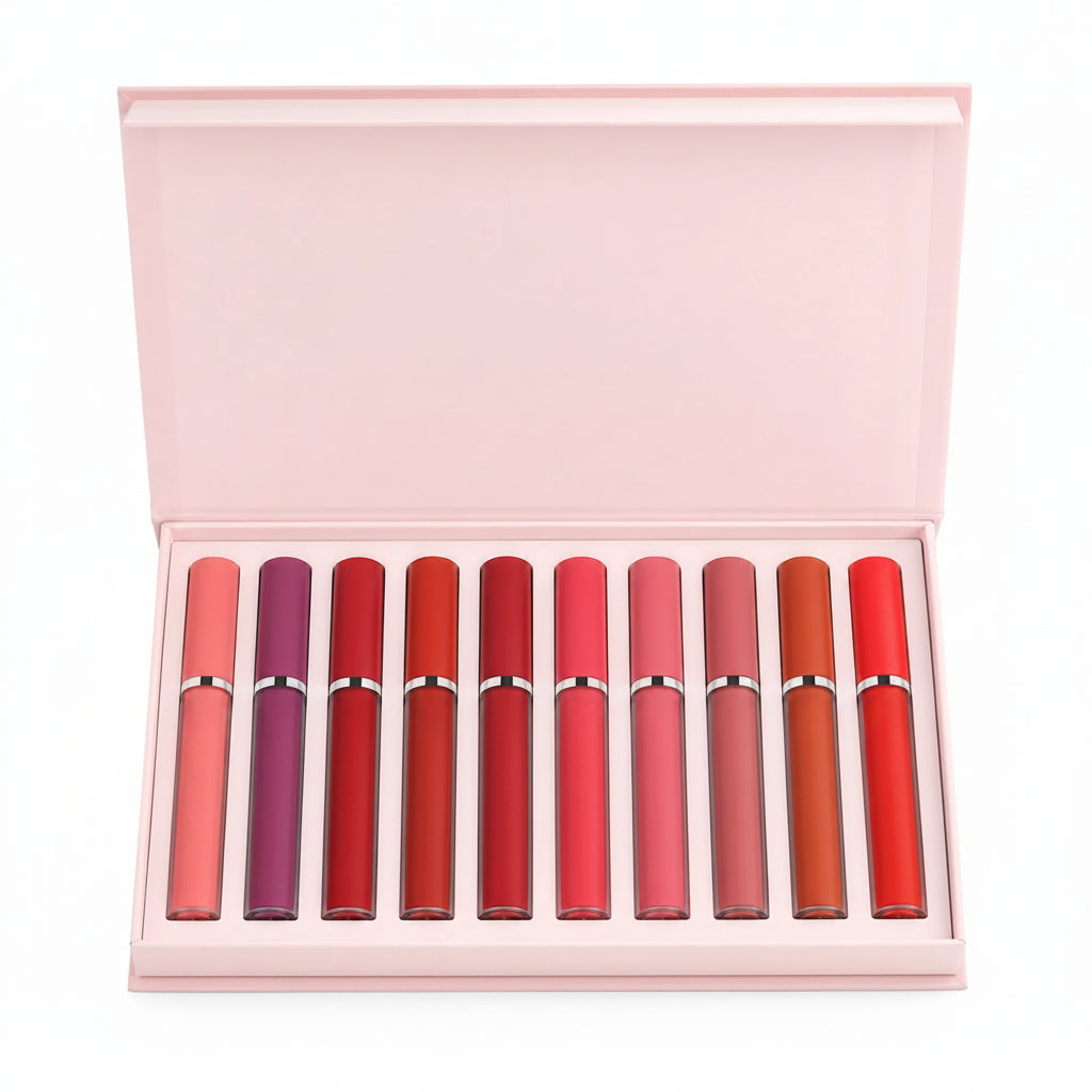 Glowrify Beauty Women's Non-Stick Matte Lipstick 10 Piece Collection