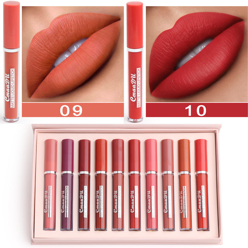 Lipstick collection featuring a variety of shades
