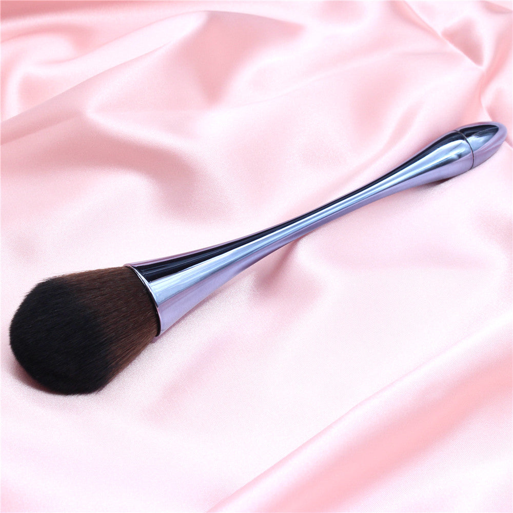 Close-up of dense synthetic makeup brush fibers
