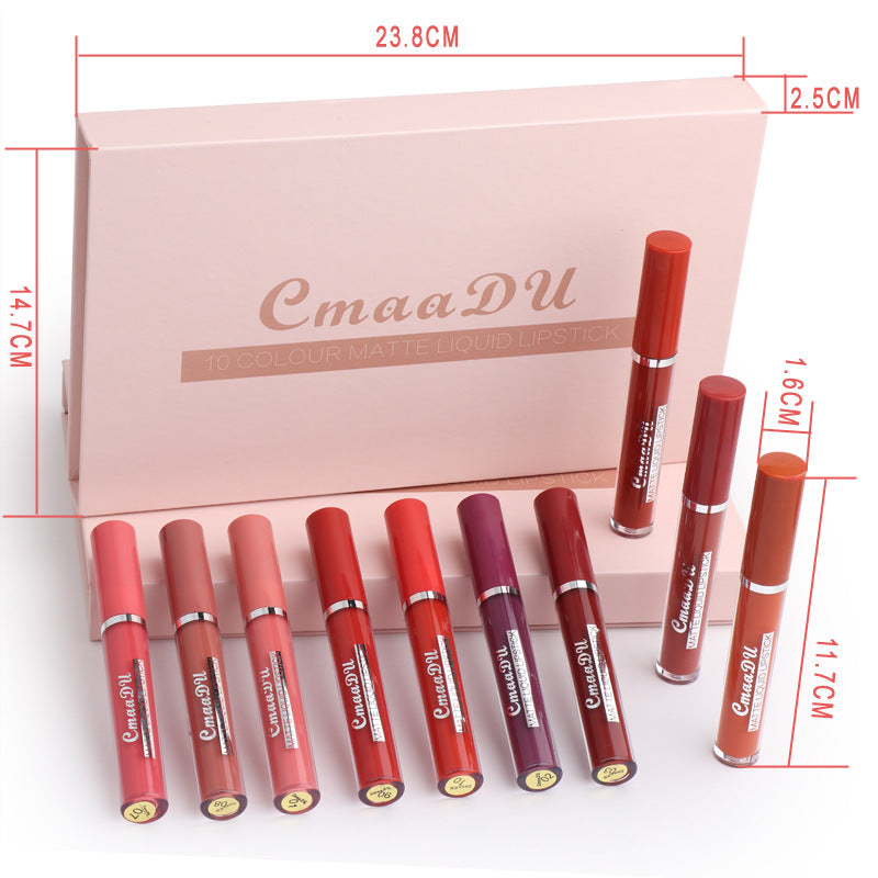 Matte lip color set with smooth finish