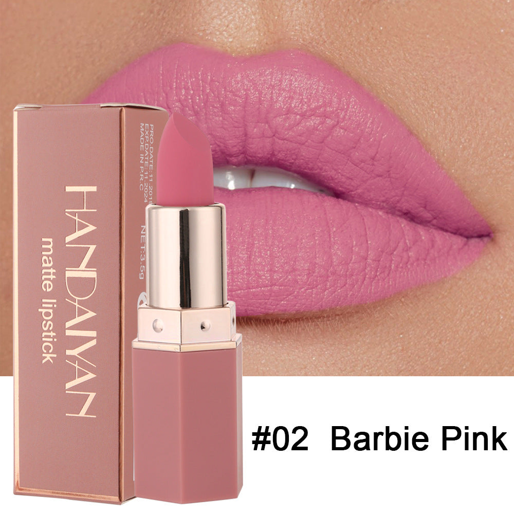 Scarlet matte lipstick with rich color