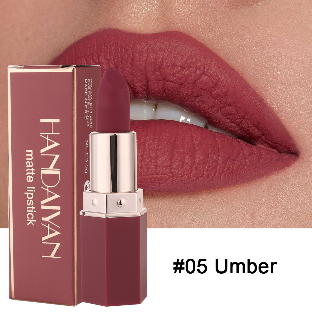 Umber matte lipstick shade for makeup looks