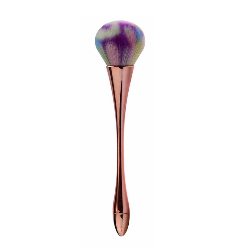 Multi-purpose brush for powder and foundation makeup