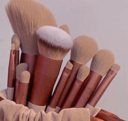 Ultra-soft synthetic makeup brushes designed for smooth blending